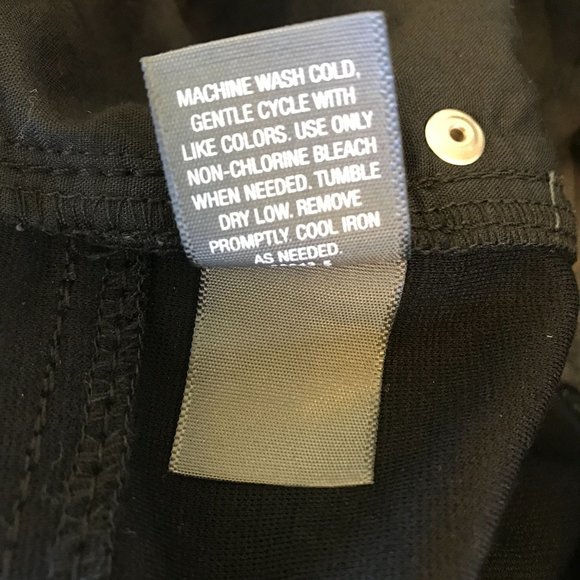 NWT Bisou Bisou Womens Gray Faux Vegan Front Black Knit Back Jegging Size 10 - Picture 10 of 13